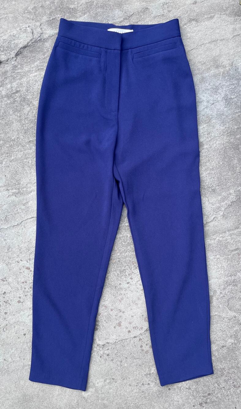 Elliatt Skyla High Waisted Crop Pants Ink Blue Tailored Ankle Trouser Sz S NWT